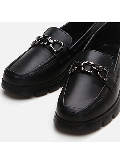 Hotiç Siyah Kadın Deri Loafer 01AYH291240A100 - Görsel 5