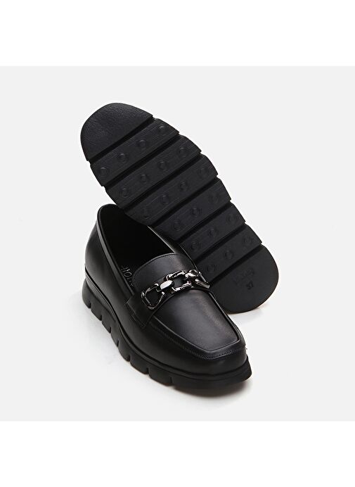 Hotiç Siyah Kadın Deri Loafer 01AYH291240A100 - Görsel 7