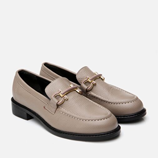 Hotiç Gri Kadın Deri Loafer 01AYH291330A230 - Görsel 3