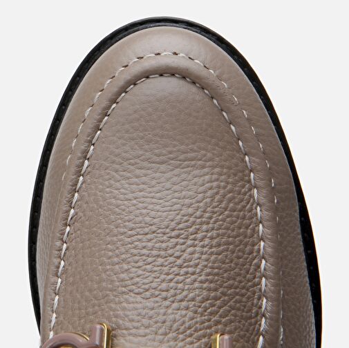 Hotiç Gri Kadın Deri Loafer 01AYH291330A230 - Görsel 7