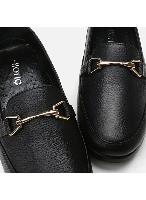 Hotiç Siyah Kadın Deri Loafer 01AYH291480A100 - Görsel 6