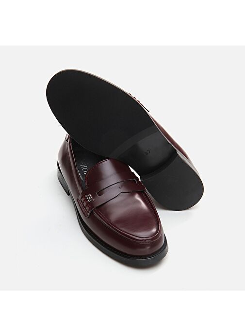 Hotiç Bordo Kadın Deri Loafer 01AYH291700A780 - Görsel 7