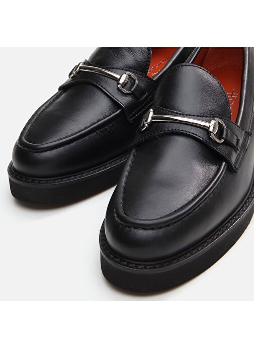 Hotiç Siyah Kadın Deri Loafer 01AYH291730A100 - Görsel 5