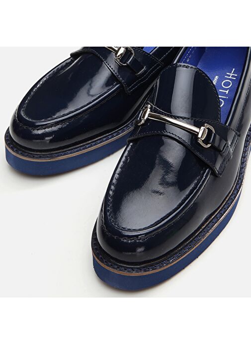 Hotiç Lacivert Kadın Deri Loafer 01AYH291740A680 - Görsel 5