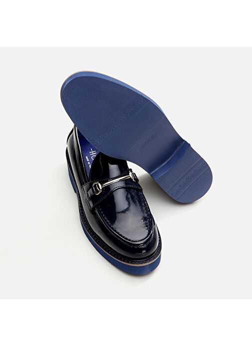 Hotiç Lacivert Kadın Deri Loafer 01AYH291740A680 - Görsel 7