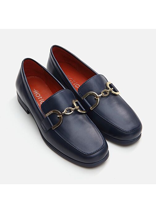 Hotiç Lacivert Kadın Deri Loafer 01AYH291750A680 - Görsel 3