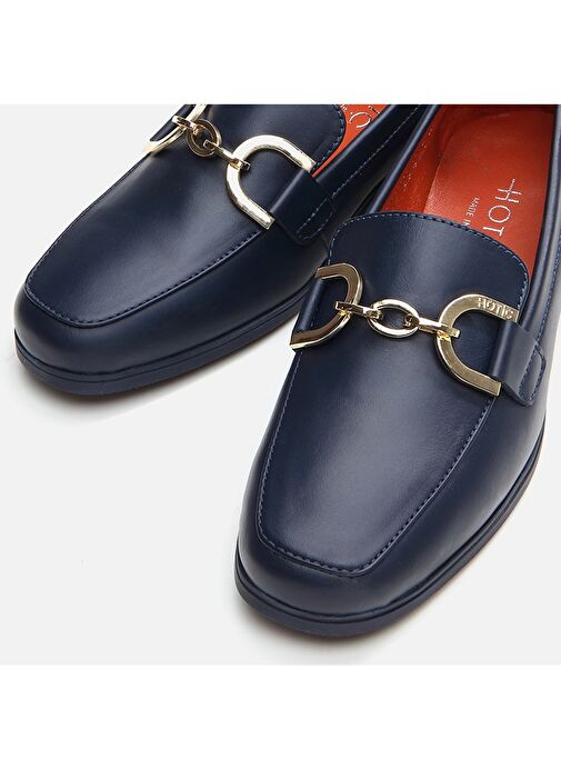 Hotiç Lacivert Kadın Deri Loafer 01AYH291750A680 - Görsel 5