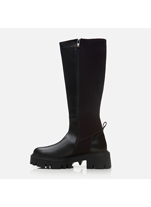 Hakiki Deri Siyah Kadın Çizme - Görsel 4