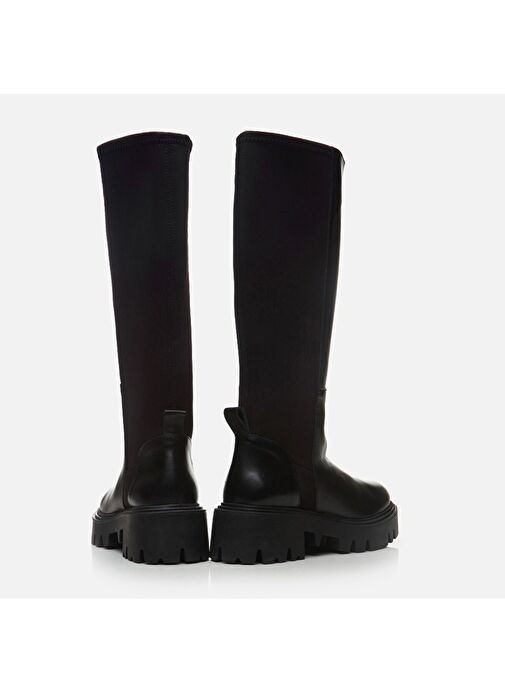 Hakiki Deri Siyah Kadın Çizme - Görsel 5