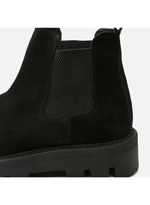 Hakiki Deri Siyah Erkek Günlük Bot - Görsel 7