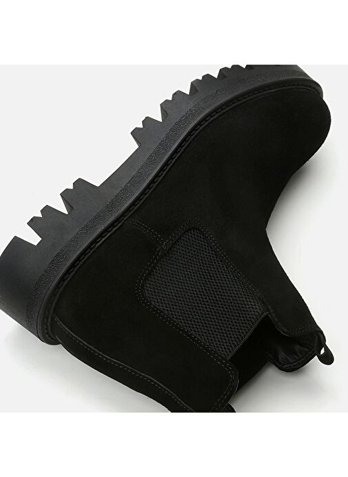 Hakiki Deri Siyah Erkek Günlük Bot - Görsel 8