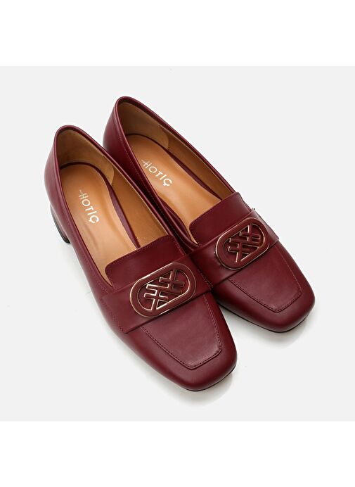 Hotiç Bordo Kadın Deri Loafer 01AYH293440A780 - Görsel 3