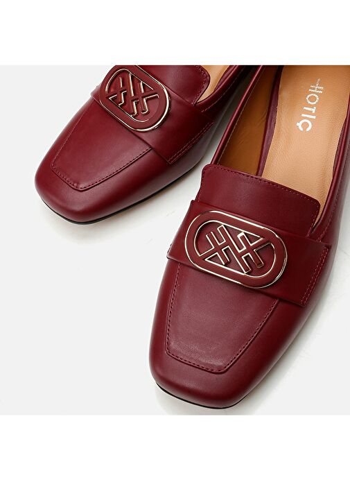 Hotiç Bordo Kadın Deri Loafer 01AYH293440A780 - Görsel 4