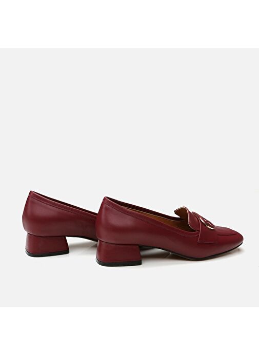 Hotiç Bordo Kadın Deri Loafer 01AYH293440A780 - Görsel 5