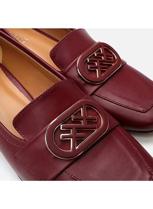 Hotiç Bordo Kadın Deri Loafer 01AYH293440A780 - Görsel 7