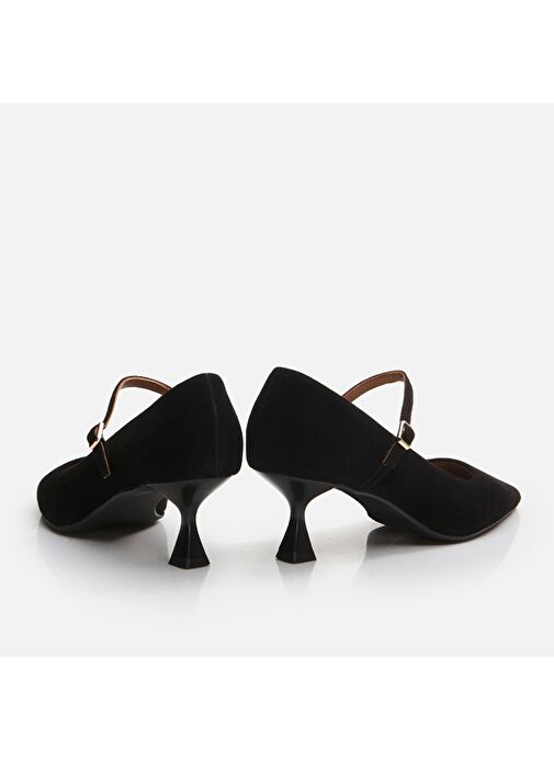 Hotiç Siyah Kadın Süet Topuklu Ayakkabı 01AYH293450A100 - Görsel 6