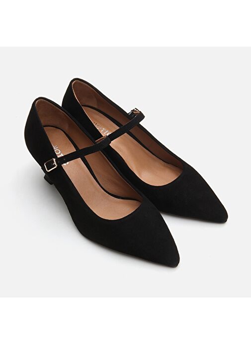 Hotiç Siyah Kadın Süet Topuklu Ayakkabı 01AYH293450A100 - Görsel 4