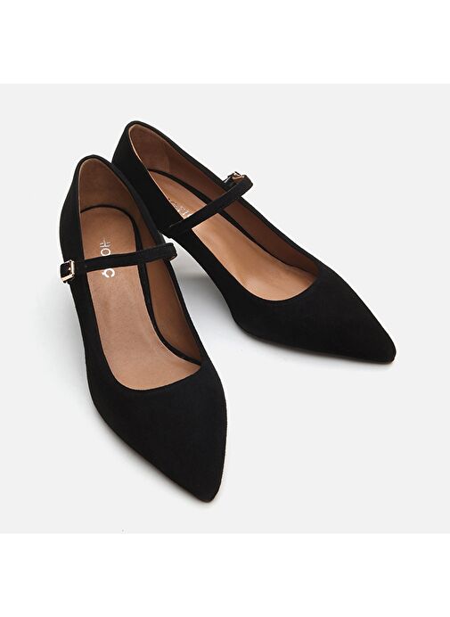 Hotiç Siyah Kadın Süet Topuklu Ayakkabı 01AYH293450A100 - Görsel 3