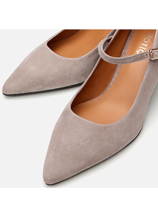 Hotiç Vizon Kadın Süet Topuklu Ayakkabı 01AYH293450A450 - Görsel 5