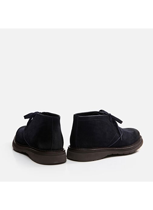 Hakiki Deri Lacivert Erkek Günlük Bot - Görsel 7