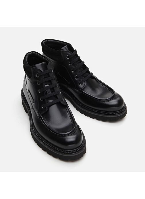 Hakiki Deri Siyah Erkek Günlük Bot - Görsel 4