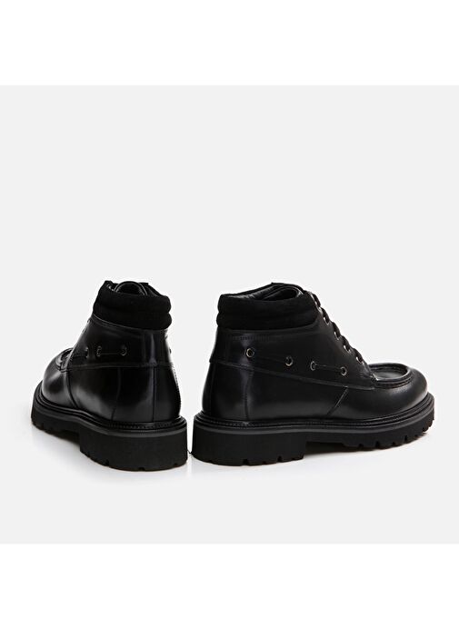 Hakiki Deri Siyah Erkek Günlük Bot - Görsel 6