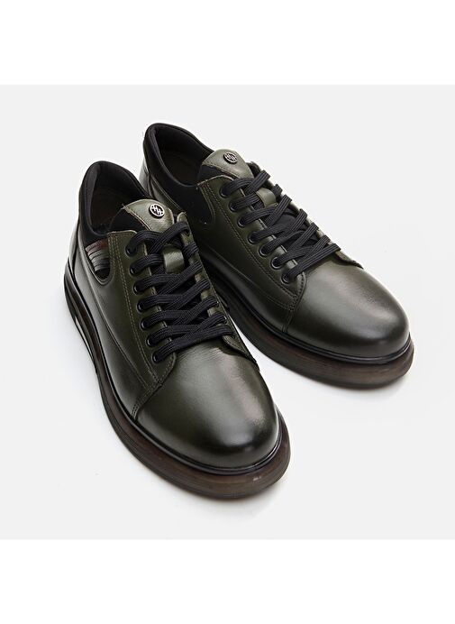 Hotiç Haki Erkek Deri Günlük Ayakkabı 02AYH292840A880 - Görsel 4