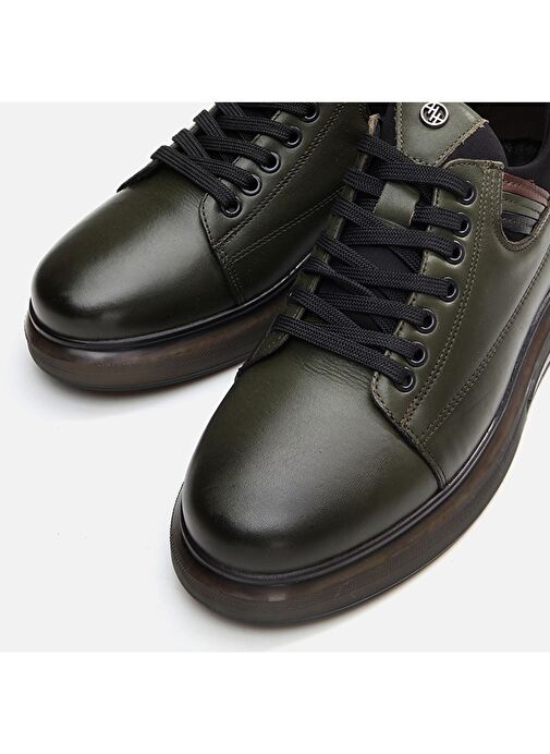 Hotiç Haki Erkek Deri Günlük Ayakkabı 02AYH292840A880 - Görsel 5