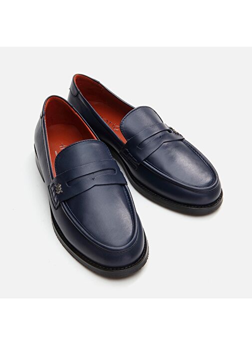 Hotiç Lacivert Kadın Deri Loafer 01AYH291710A680 - Görsel 4