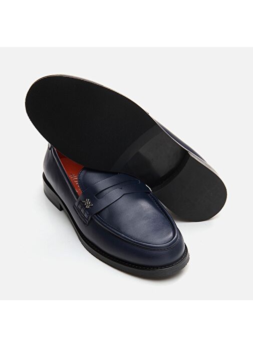 Hotiç Lacivert Kadın Deri Loafer 01AYH291710A680 - Görsel 7