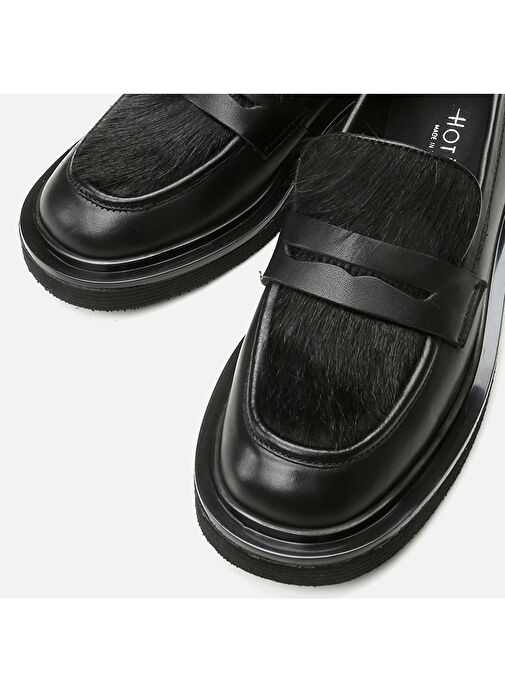 Hotiç Siyah Kadın Deri Loafer 01AYH293750A100 - Görsel 4