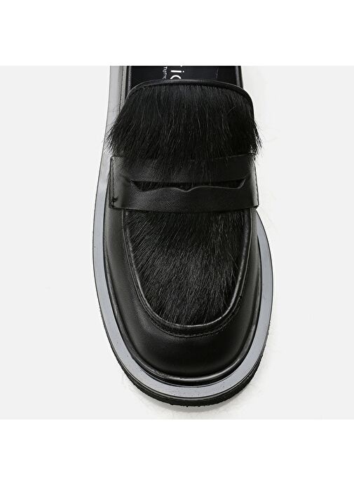 Hotiç Siyah Kadın Deri Loafer 01AYH293750A100 - Görsel 5