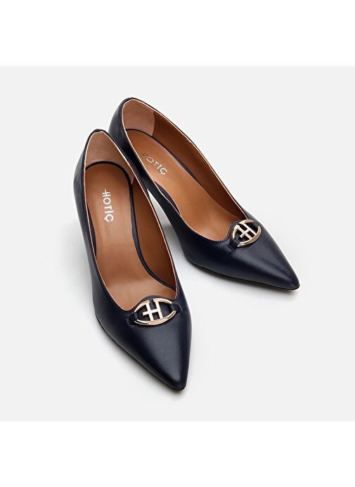 Hotiç Lacivert Kadın Deri Stiletto 01AYH294360A680 - Görsel 3