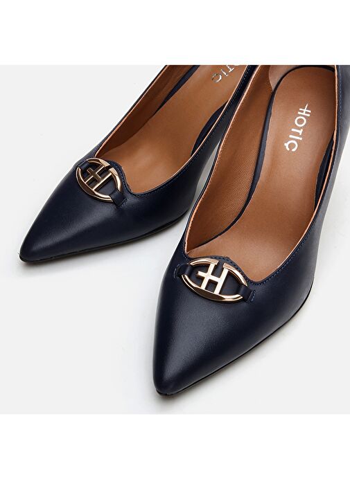 Hotiç Lacivert Kadın Deri Stiletto 01AYH294360A680 - Görsel 5