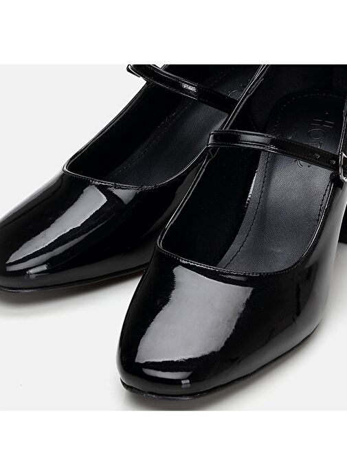 Hotiç Siyah Kadın Rugan Topuklu Ayakkabı 01AYH294510A100 - Görsel 5