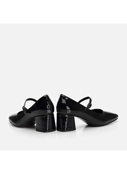 Hotiç Siyah Kadın Rugan Topuklu Ayakkabı 01AYH294510A100 - Görsel 6