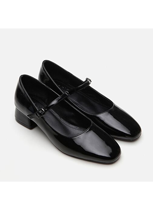 Hotiç Siyah Kadın Rugan Topuklu Ayakkabı 01AYH294520A100 - Görsel 3