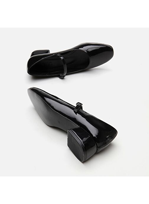 Hotiç Siyah Kadın Rugan Topuklu Ayakkabı 01AYH294520A100 - Görsel 7