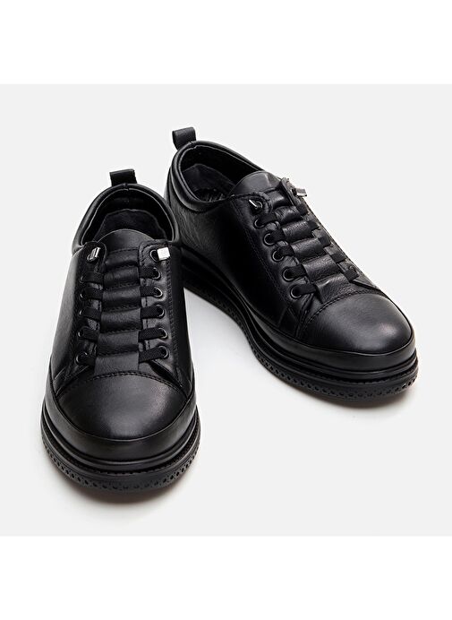 Hotiç Siyah Kadın Deri Sneaker 01AYH294540A100 - Görsel 4