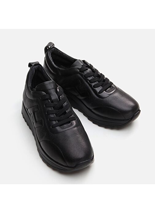 Hotiç Siyah Kadın Deri Sneaker 01AYH294640A100 - Görsel 3