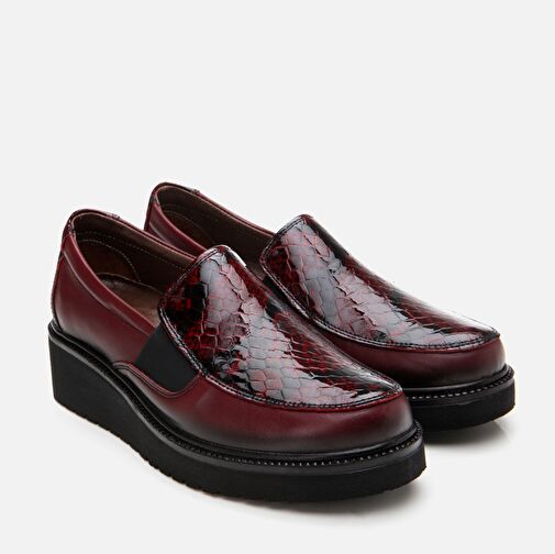 Hotiç Bordo Kadın Deri Loafer 01AYH294670A178 - Görsel 3