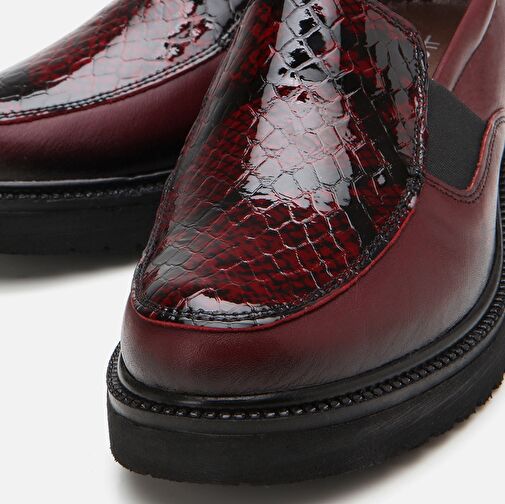 Hotiç Bordo Kadın Deri Loafer 01AYH294670A178 - Görsel 4