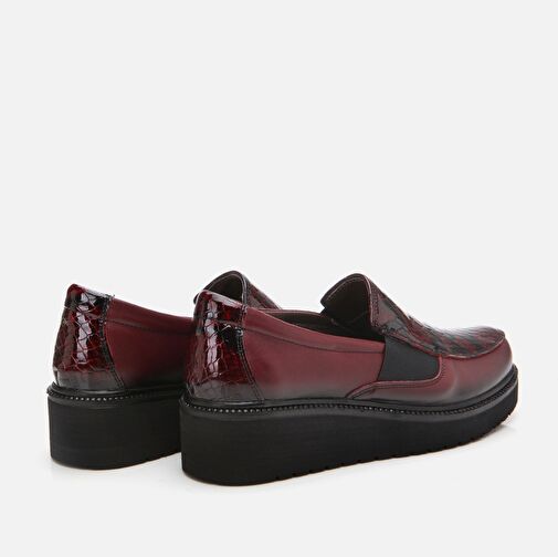 Hotiç Bordo Kadın Deri Loafer 01AYH294670A178 - Görsel 5