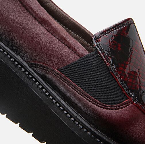 Hotiç Bordo Kadın Deri Loafer 01AYH294670A178 - Görsel 6