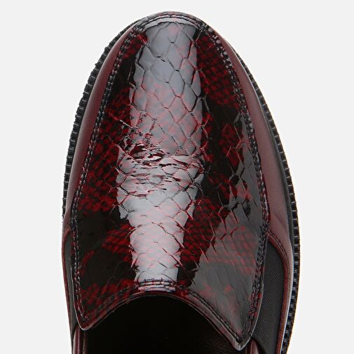 Hotiç Bordo Kadın Deri Loafer 01AYH294670A178 - Görsel 7