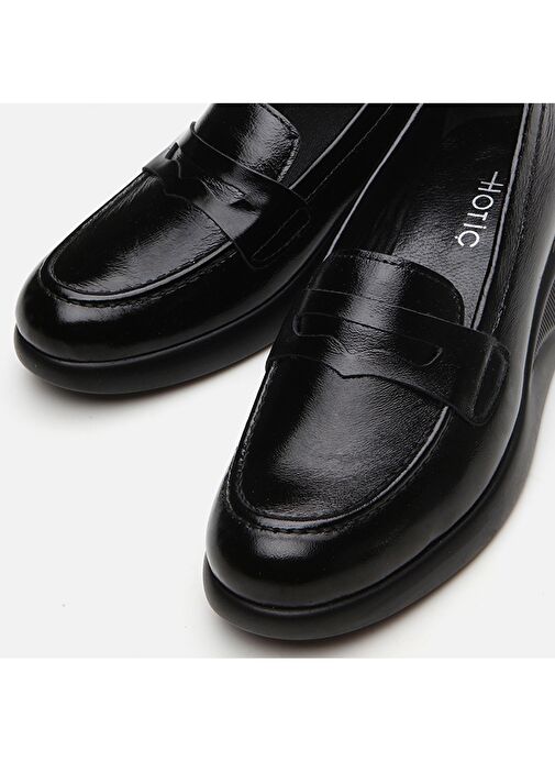 Hotiç Siyah Kadın Deri Loafer 01AYH294690A100 - Görsel 5