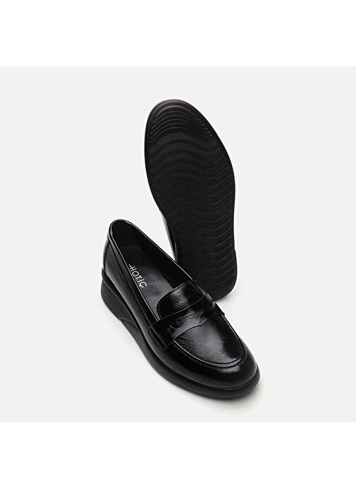 Hotiç Siyah Kadın Deri Loafer 01AYH294690A100 - Görsel 7