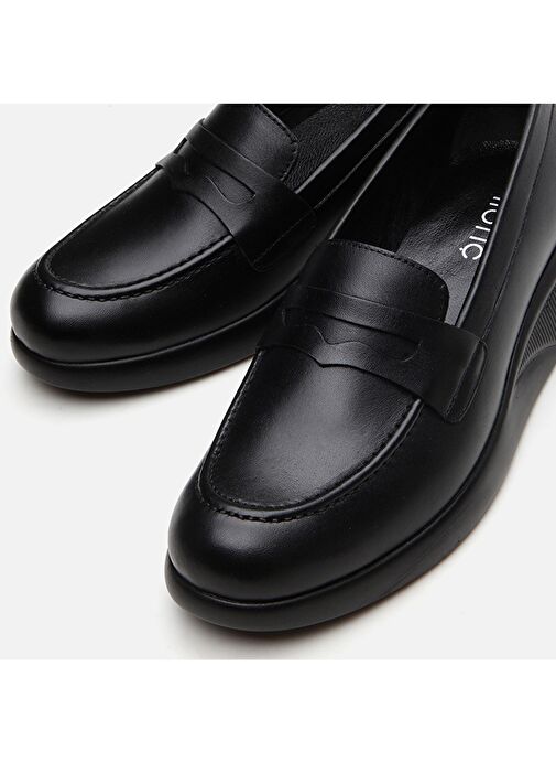 Hotiç Siyah Kadın Deri Loafer 01AYH294700A100 - Görsel 5
