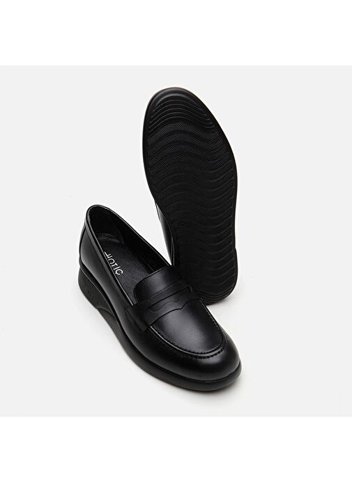Hotiç Siyah Kadın Deri Loafer 01AYH294700A100 - Görsel 7