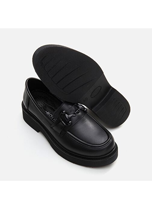 Hotiç Siyah Kadın Deri Loafer 01AYH294710A100 - Görsel 7